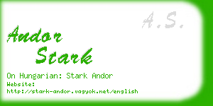 andor stark business card